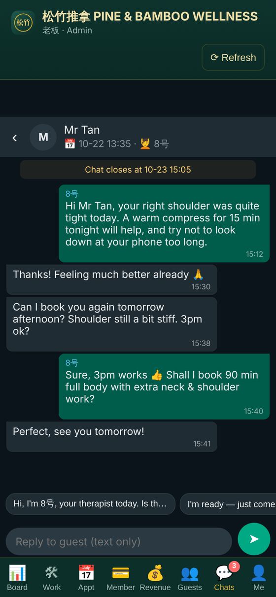 Every conversation, visible to the owner